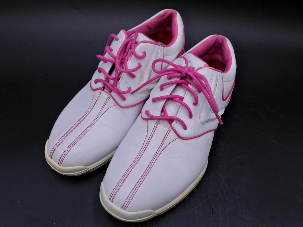 Callaway キャロウェイ スパイク ゴルフ シューズ size24/白xピンク