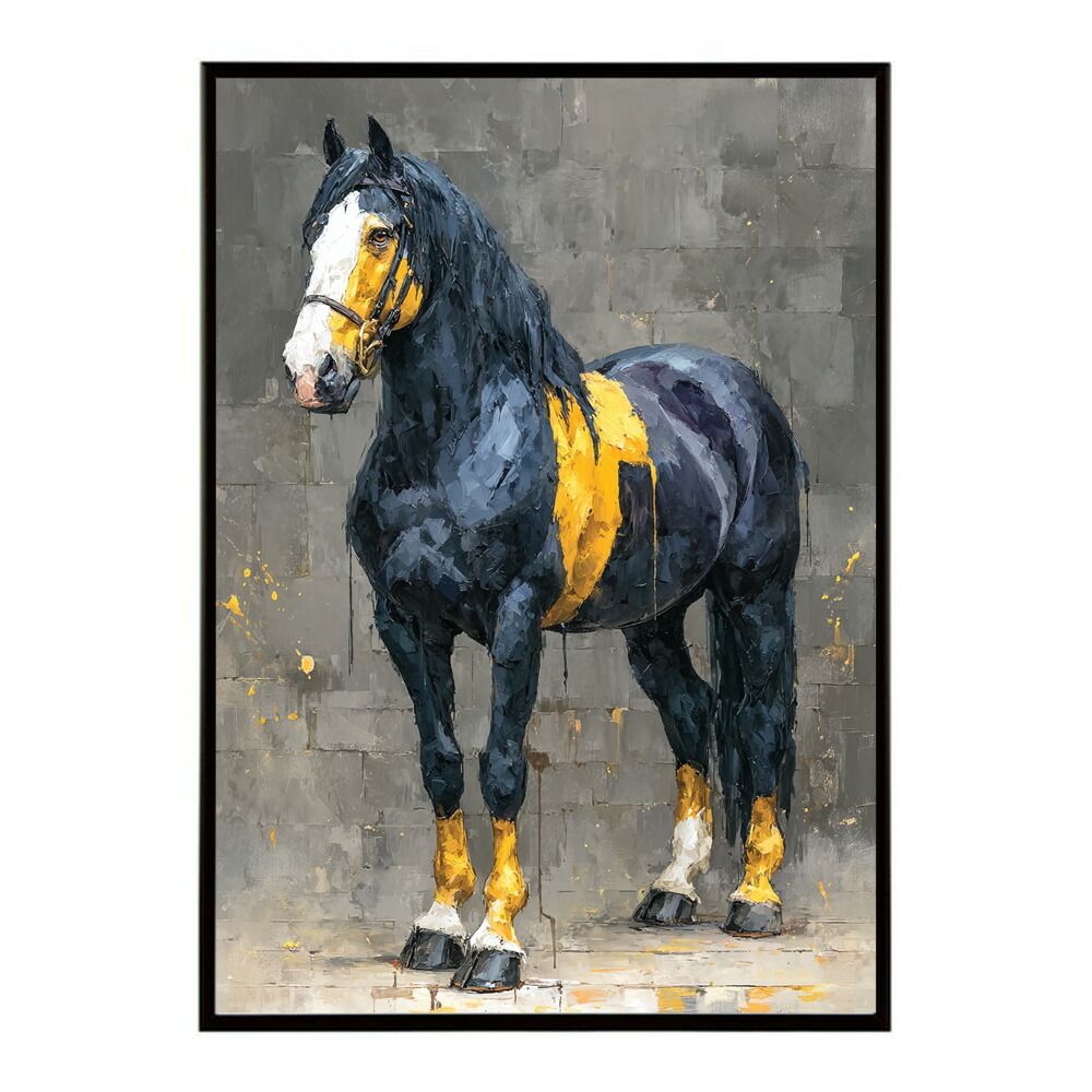 A1サイズ（約59x84cm）】【lm-poster-7501】【フレーム付き】馬 ホース