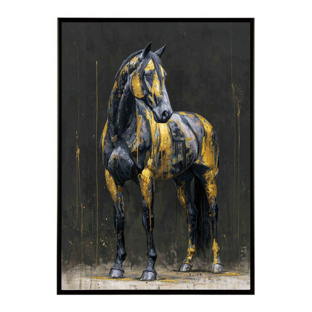 A1サイズ（約59x84cm）】【lm-poster-7506】【フレーム付き】馬 ホース