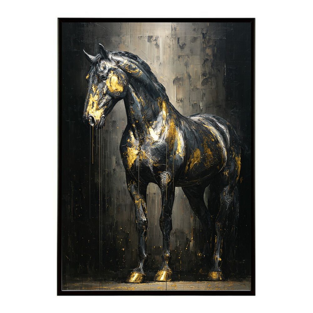 B1サイズ（約73x103cm）】【lm-poster-7604】【フレーム付き】馬