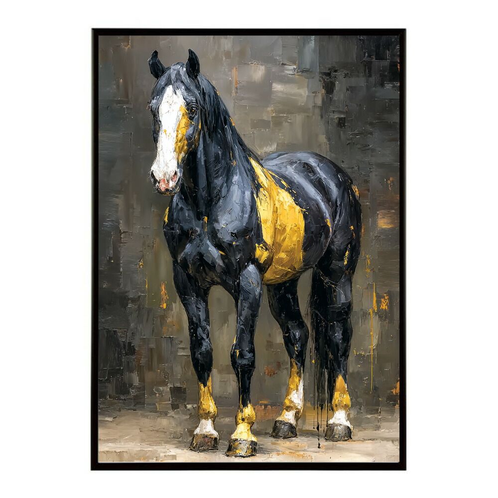 A2サイズ（約42x59cm）】【lm-poster-7511】【フレーム付き】馬 ホース