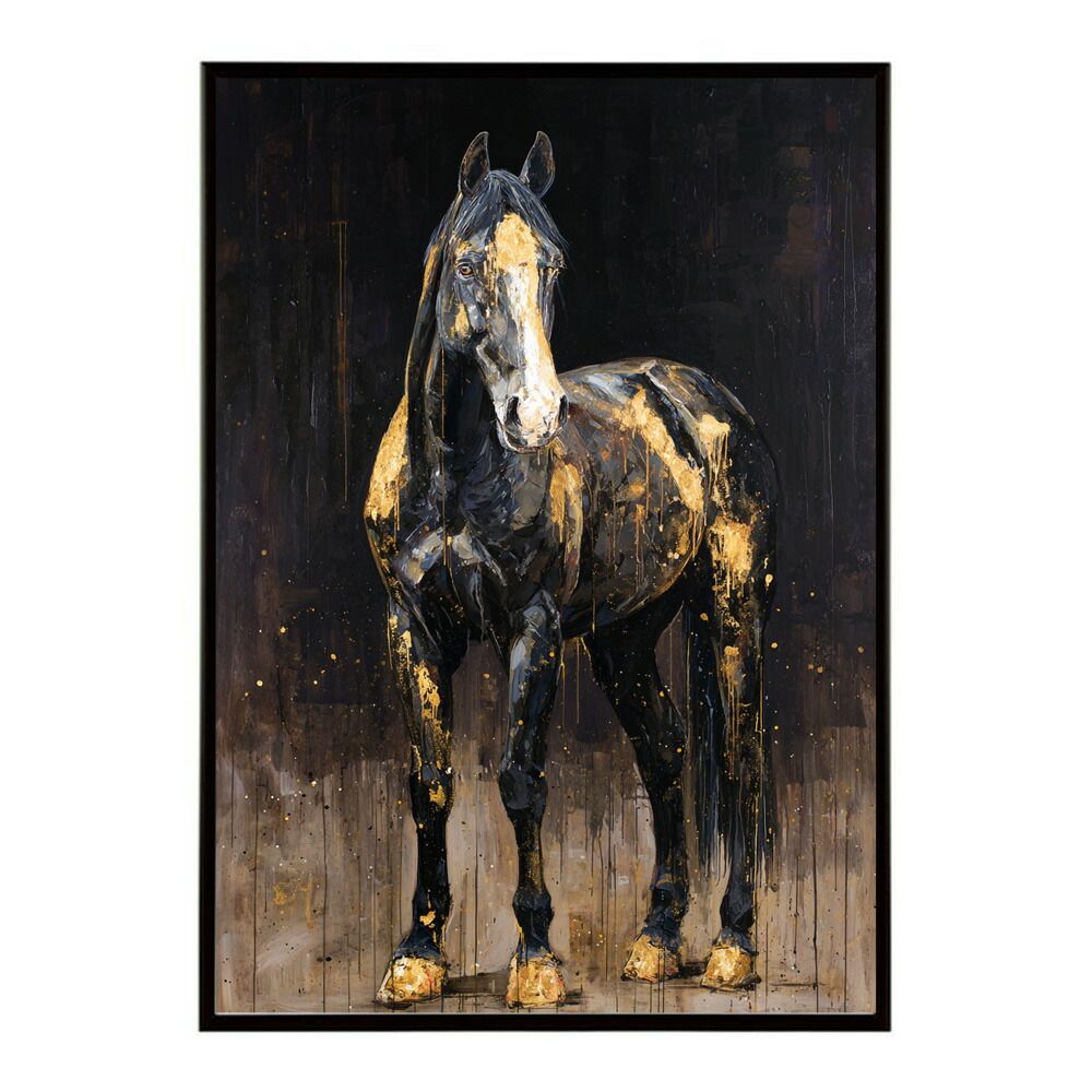 B3サイズ（約36x51cm）】【lm-poster-7512】【フレーム付き】馬 ホース