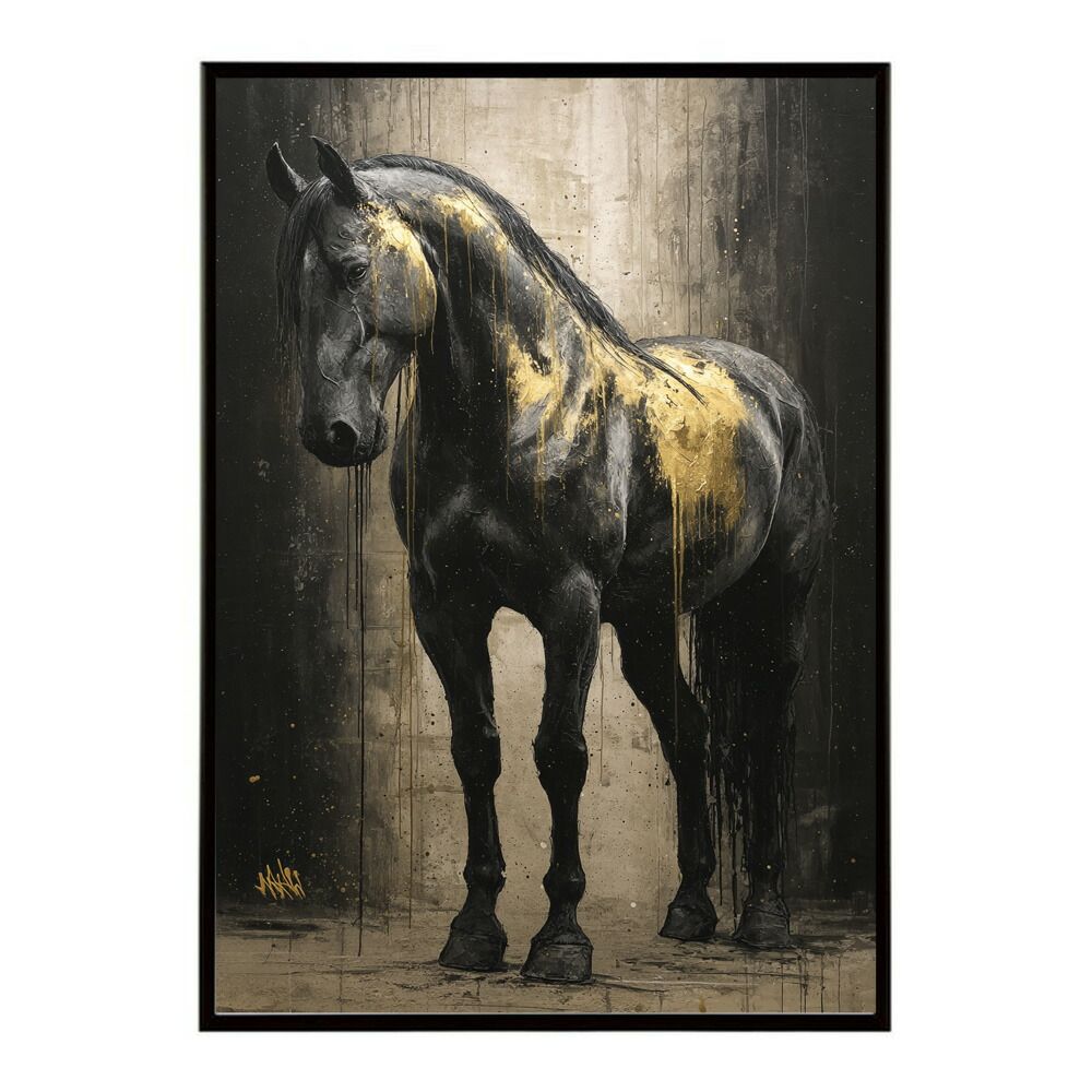 A1サイズ（約59x84cm）】【lm-poster-7515】【フレーム付き】馬 ホース