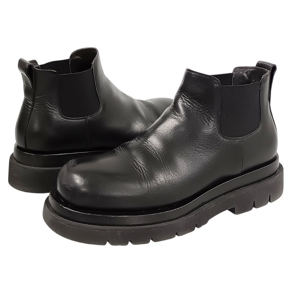 美品　ボッテガヴェネタ　ラグチェルシーブーツ　サイドゴア　34 1/2 BOTTEGAVENETA ボッテガヴェネタ ラグ チェルシー アンクル ブーツ