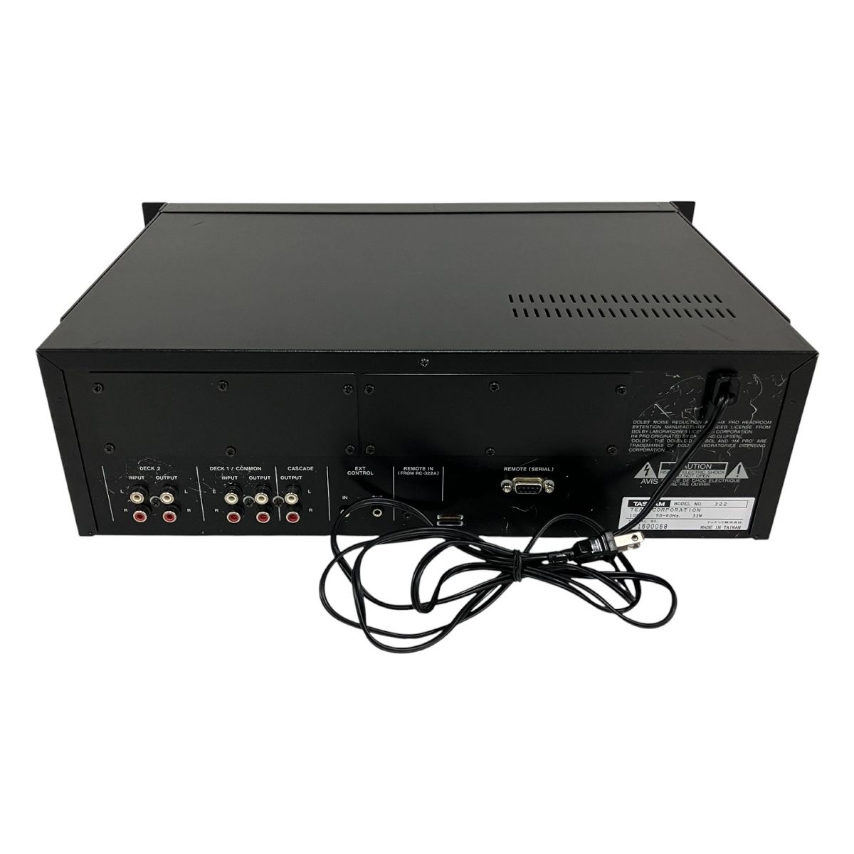 TASCAM タスカム 322 業務用 ダブル カセットデッキ 音響機材 中古
