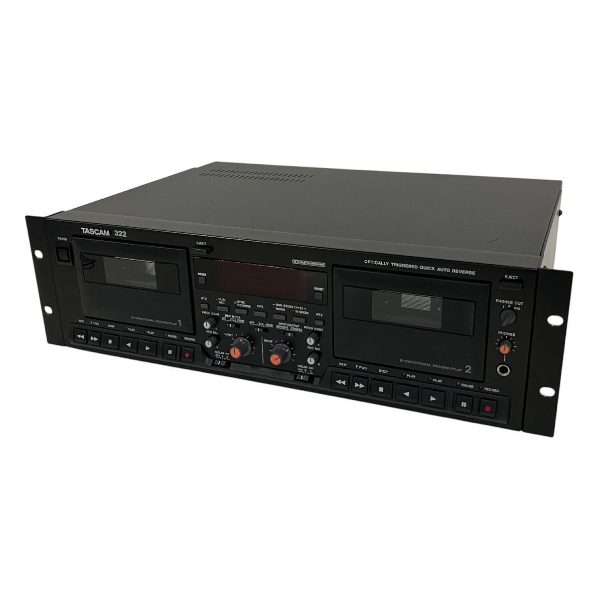 TASCAM322　カセットデッキ TASCAM タスカム 322 業務用 ダブル カセットデッキ 音響機材 中古