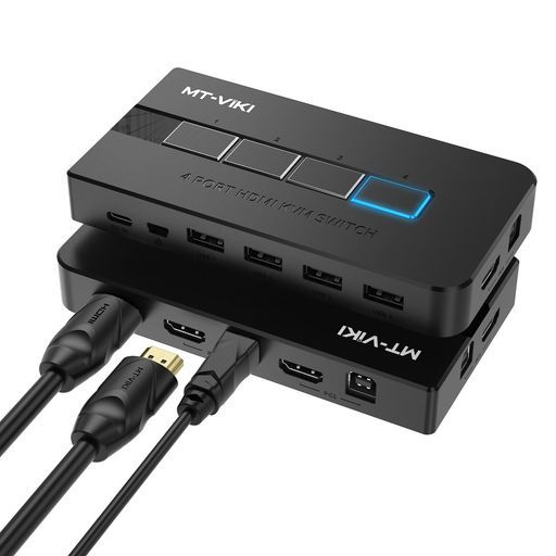 MT-VIKIHDMIKVMスイッチ4ポートKVMUSB切替器4入力1出力、HDMIKVM