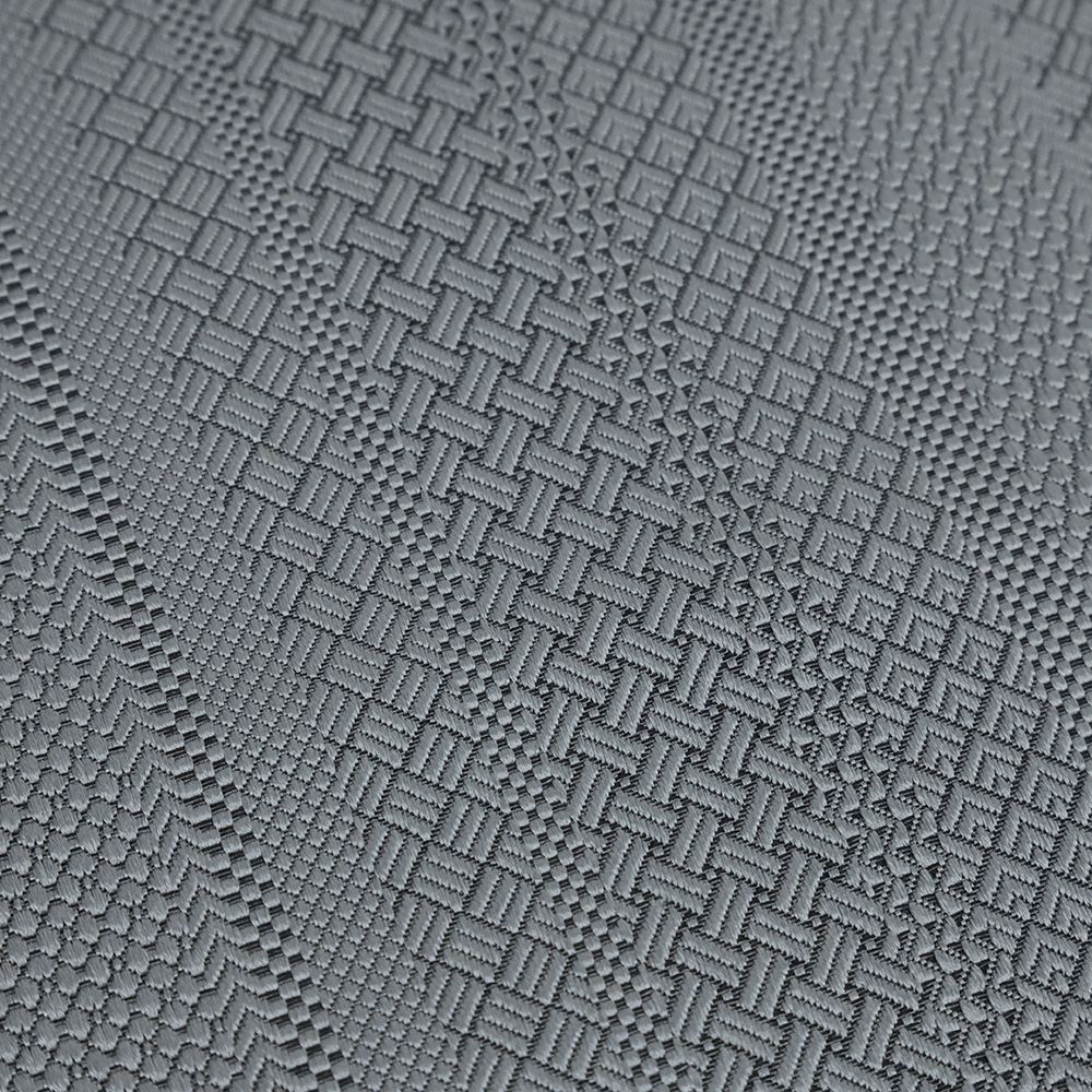 博多織 名古屋帯 小森草木染工房 ジャバラ紋 正絹 グレー 長尺 仕立て