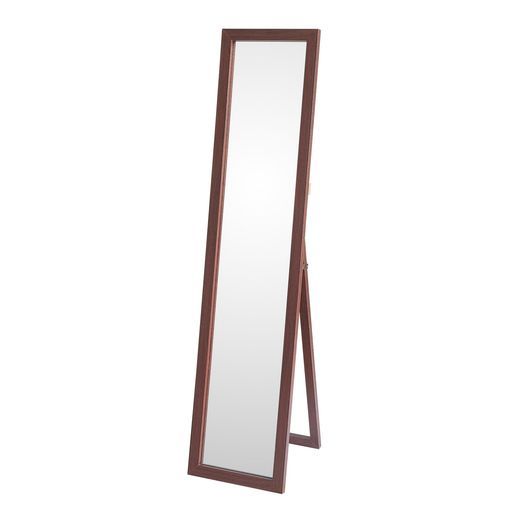 VECELO姿見全身鏡スタンドミラー117*27cmウォールナット全身ミラーすが