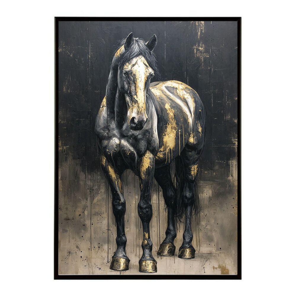 A1サイズ（約59x84cm）】【lm-poster-7562】【フレーム付き】馬 ホース