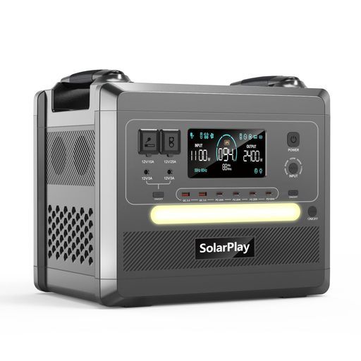 SolarPlay2400Wポータブル電源大容量2160Wh/675000mAhリン酸鉄リチウム