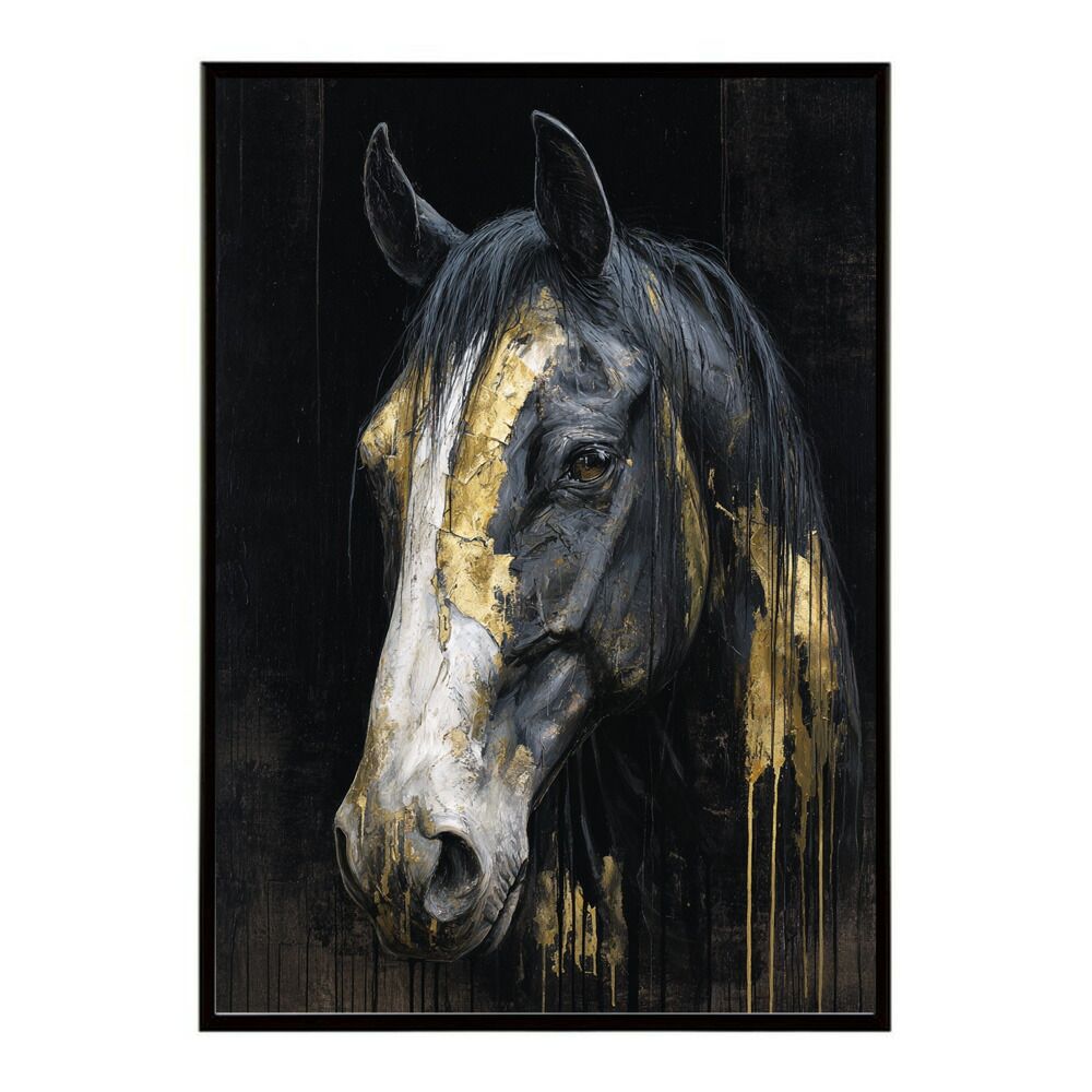 絵画 SS B3サイズ（約36x51cm）】【lm-poster-7564】【フレーム付き】馬 ホース