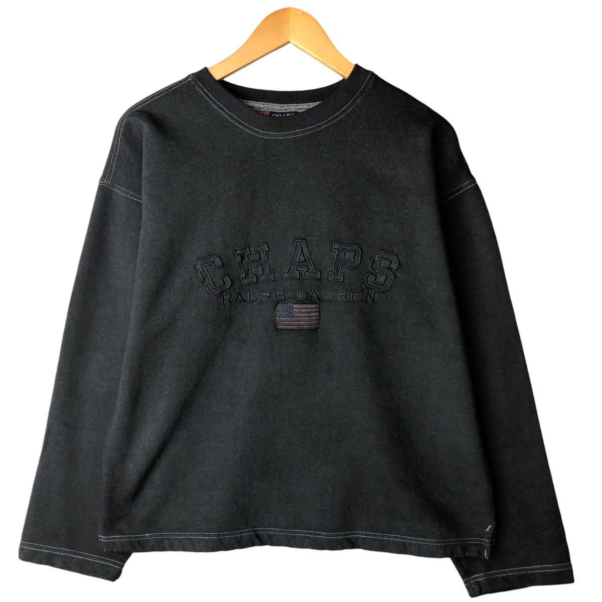 古着 ラルフローレン Ralph Lauren CHAPS チャップス 星条旗柄 ロゴ 