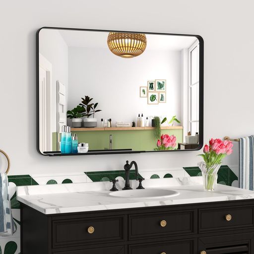 BEAUTME 洗面鏡 浴室鏡 壁掛け鏡 姿見鏡 全身鏡 アルミ 壁掛けミラー