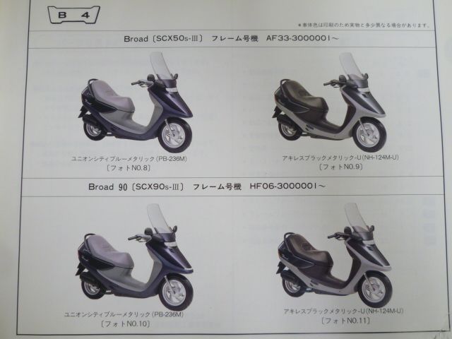 Cabina 90 Broad 90 キャビーナ ブロード AF33 HF06 3版 ホンダ パーツ