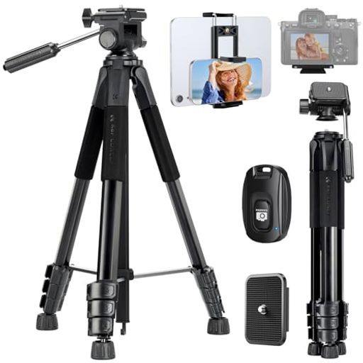 カメラ三脚K&FCONCEPT68インチ173cmカメラ三脚スマホ三脚軽量三脚