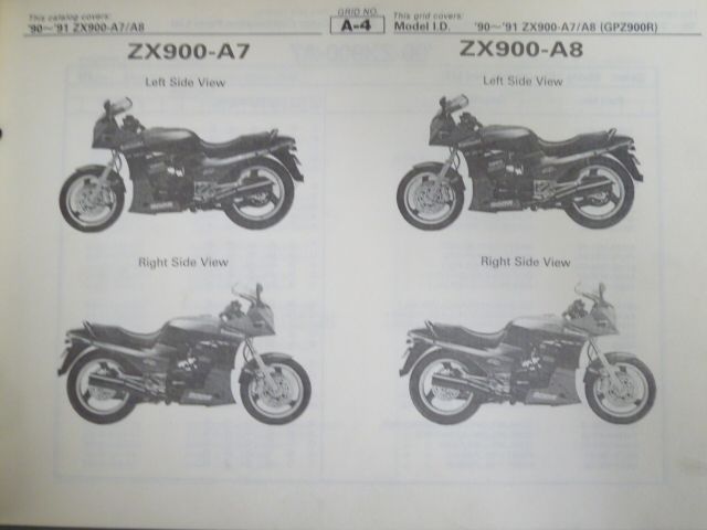 ZX900-A7 A8 GPZ900R For European Market ヨーロッパ マーケット 英語
