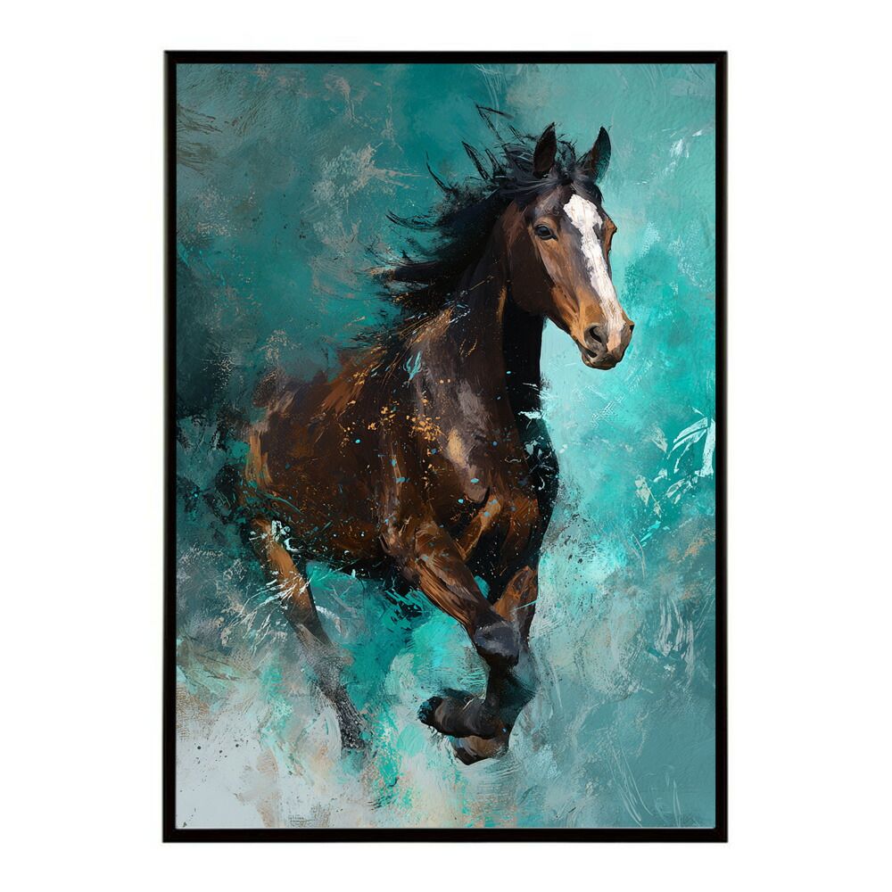 A1サイズ（約59x84cm）】【lm-poster-7612】【フレーム付き】馬 ホース