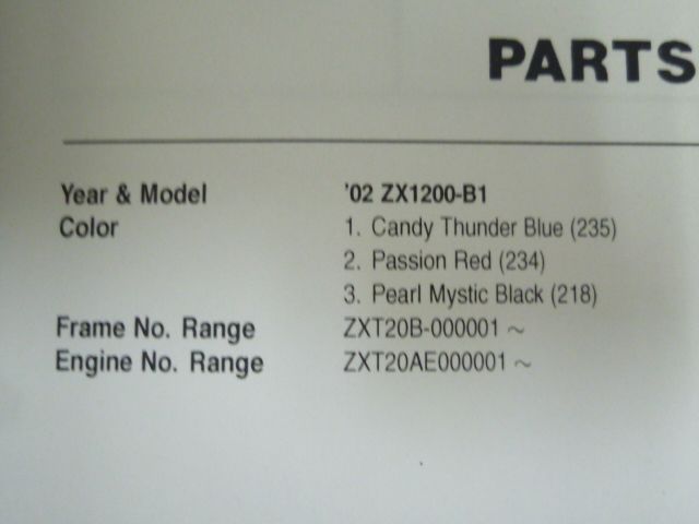 ZX1200-B1 NINJA ZX-12R ニンジャ For Malaysia Market マレーシア