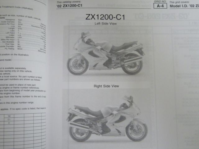 Ⓡ©️ページ4点 まとめ商品 ZX1200-C1 ZZ-R1200 For Malaysia Market マレーシア マーケット 英語