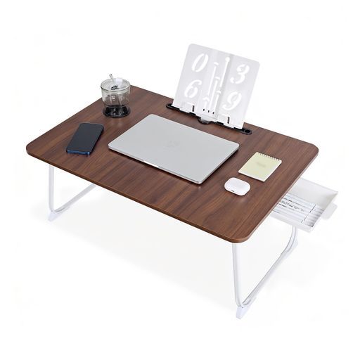 VECELOローテーブル折りたたみテーブル幅60x奥行40x高さ28cmブラウン