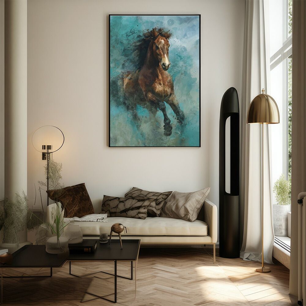 B1サイズ（約73x103cm）】【lm-poster-7650】【フレーム付き】馬