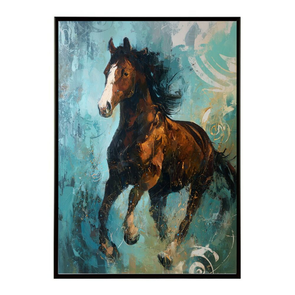 【A4サイズ（約21x30cm）】【lm-poster-7659】【フレーム付き】馬 ホース 絵 絵画 写真 動物 アニマル 北欧 ポップ アート 手書き 安い ポスター  インテリア おしゃれ  プリントポスター フォト イ 馬 ホース 絵 絵画 写真 動物 アニマル 北欧 ポップ アート