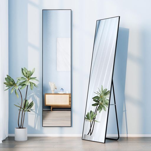 全身鏡姿見鏡壁掛けスタンドミラーかがみ【36.5x146cm】折りたたみ自立