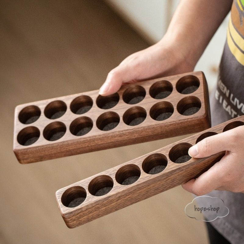 ウォールナット（胡桃材）製 アロマオイルスタンド 7孔/14孔スタンド