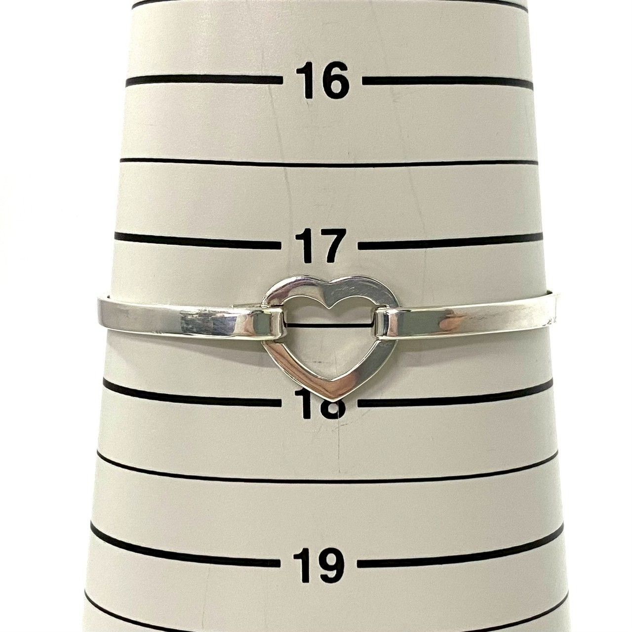 Y【TIFFANY&Co.】ハート リンク フック バングル SV925 SILVER 