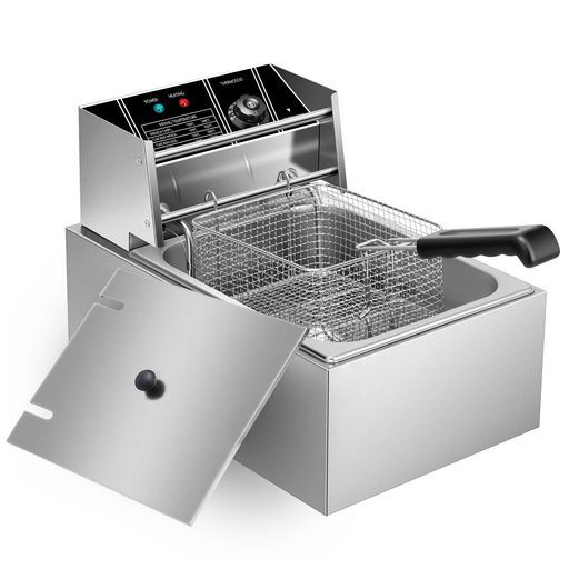 SEASAND電気フライヤー6L業務用家庭用卓上フライヤー揚げ物器ミニ