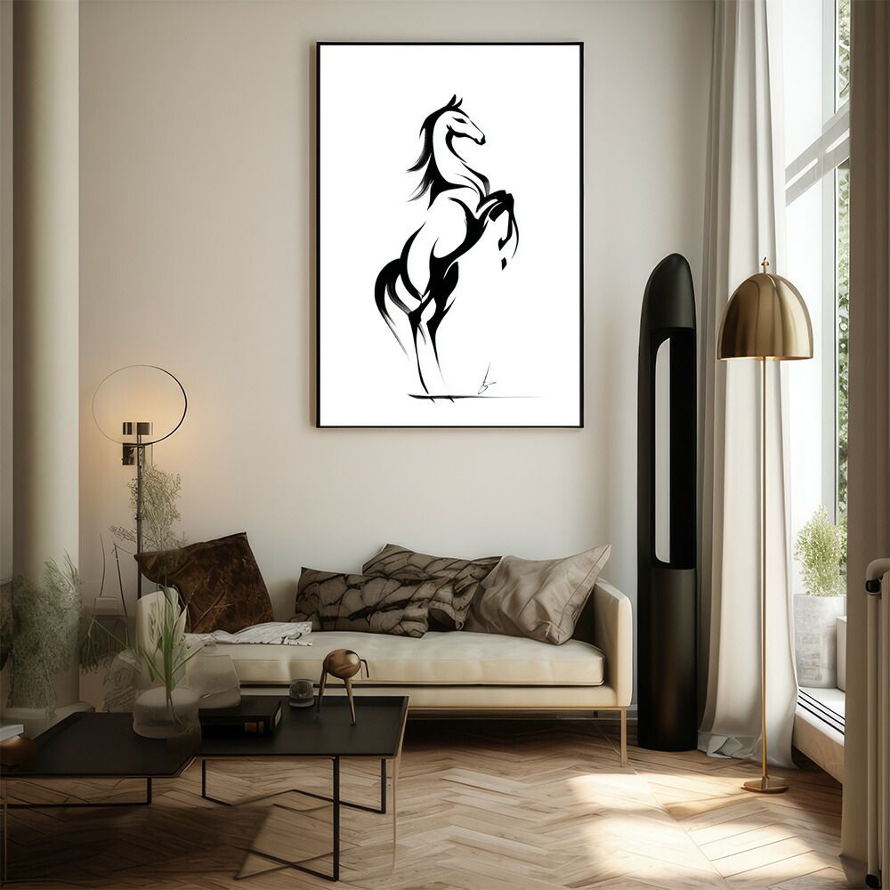 専用です B3サイズ（約36x51cm）】【lm-poster-7689】【フレーム付き】馬 ホース