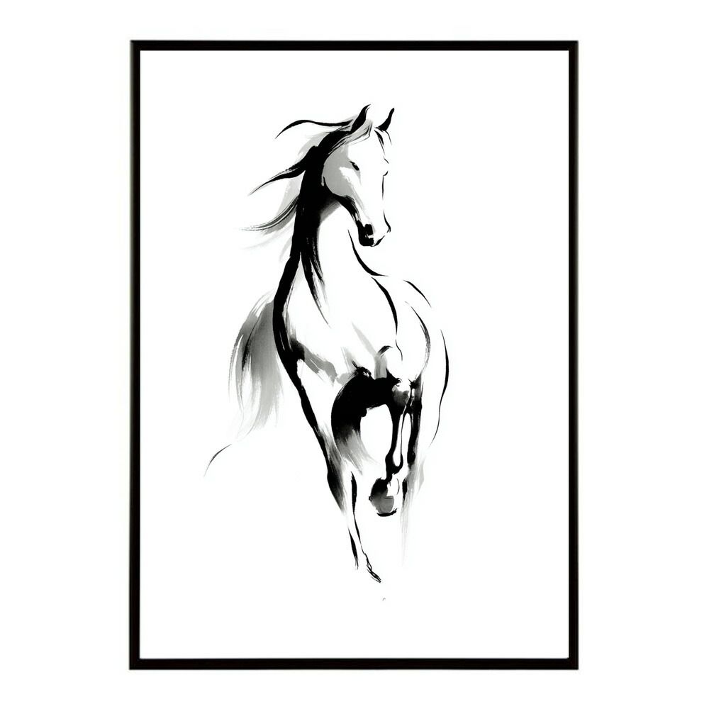 ２つ分の価格です。 A1サイズ（約59x84cm）】【lm-poster-7693】【フレーム付き】馬 ホース