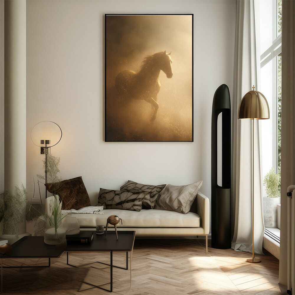 B1サイズ（約73x103cm）】【lm-poster-7756】【フレーム付き】馬