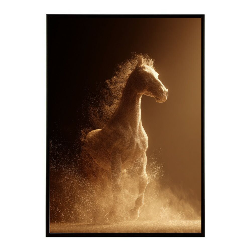 A2サイズ（約42x59cm）】【lm-poster-7757】【フレーム付き】馬 ホース