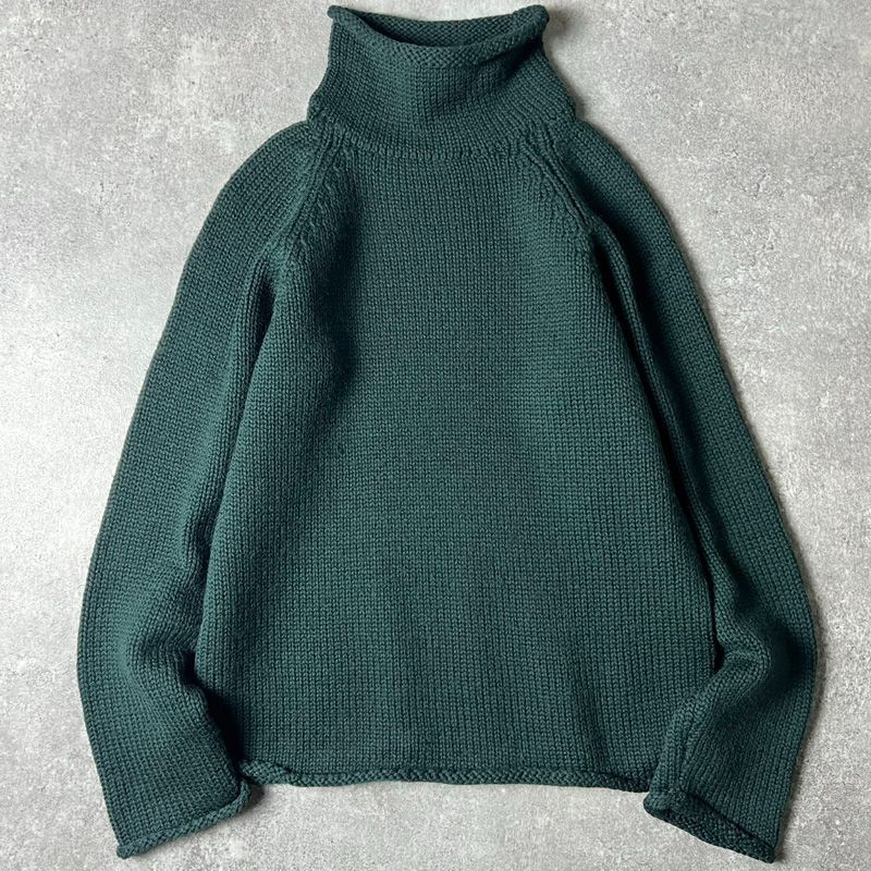 90s 巨人タグ J.CREW ロールネック ウール ニット セーター XS / J