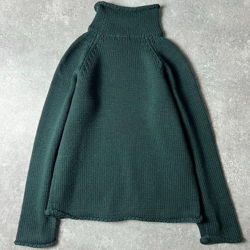 90s 巨人タグ J.CREW ロールネック ウール ニット セーター XS / J
