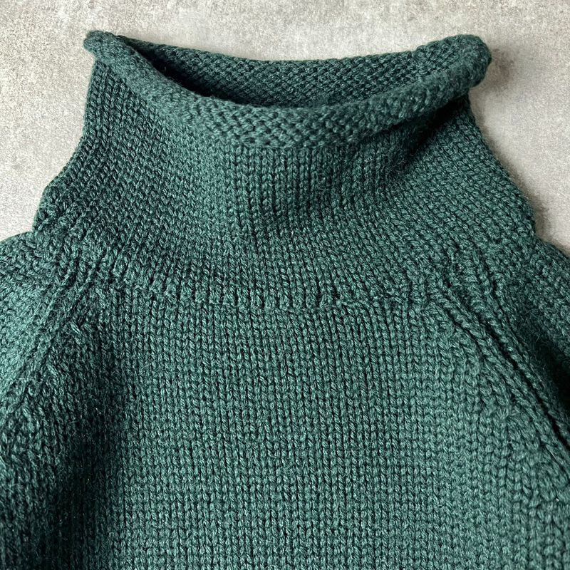 90s 巨人タグ J.CREW ロールネック ウール ニット セーター XS / J