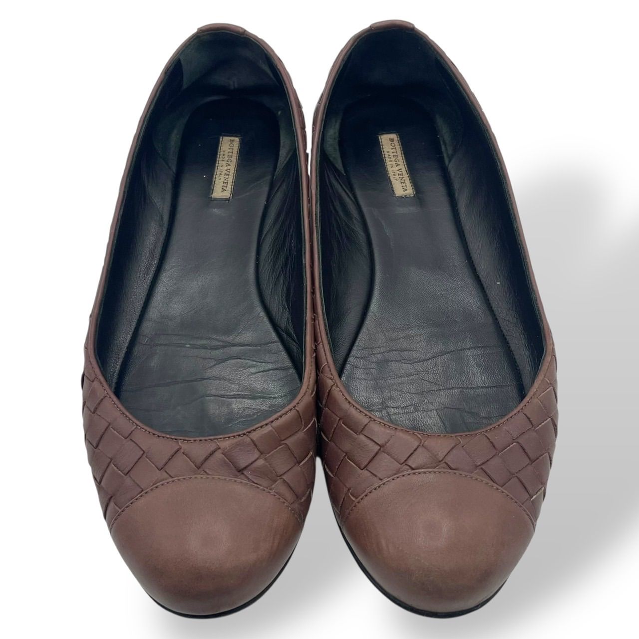美品 BOTTEGA VENETA ボッテガヴェネタ フラットシューズ イントレ