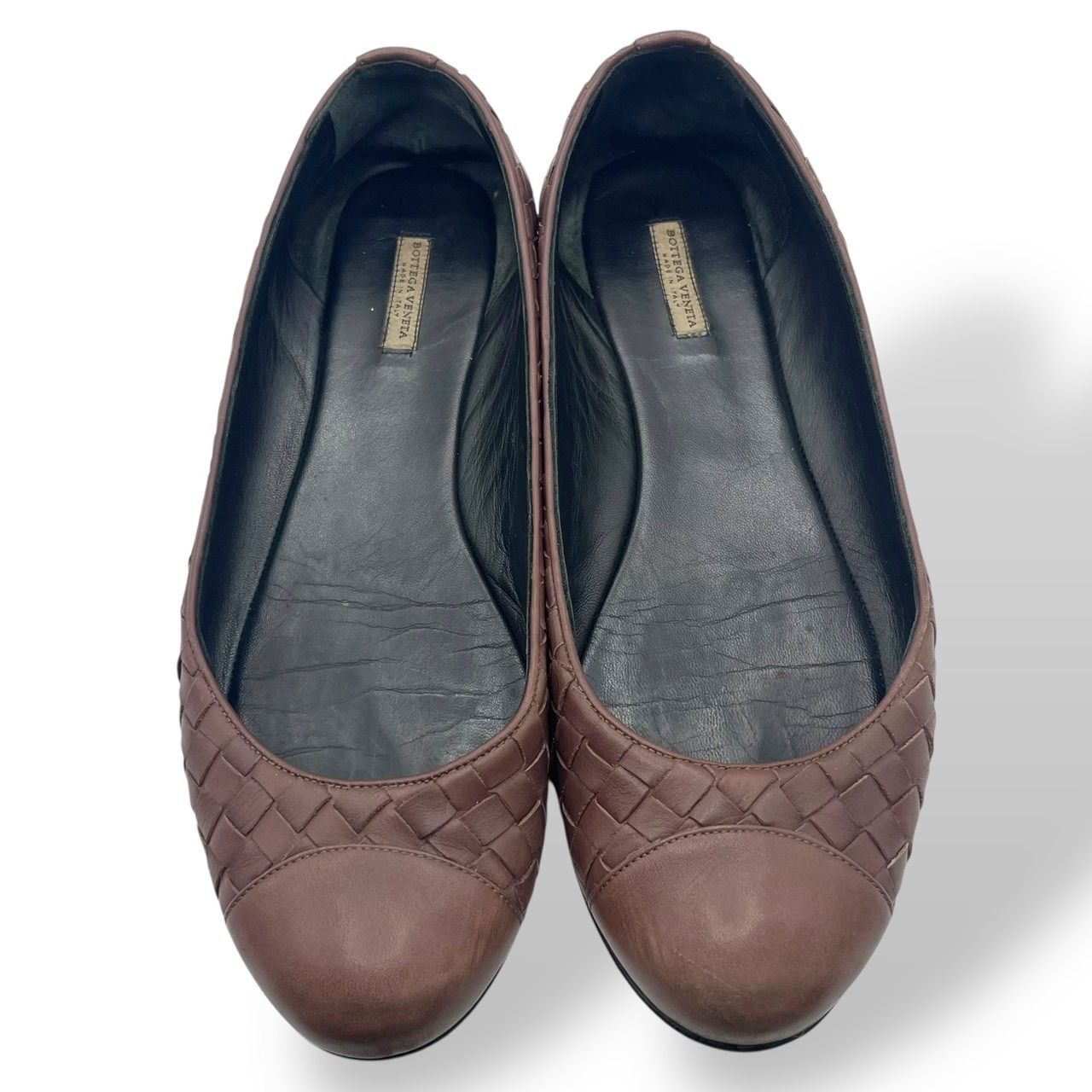 美品 BOTTEGA VENETA ボッテガヴェネタ フラットシューズ イントレ 