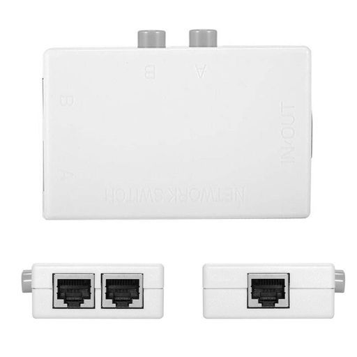 cableccCbleccUTPSTP2イン1出力2ポートRJ45LANCATネットワークスイッチセレクター内部外部ネットワークスイッチャースプリッタボックス