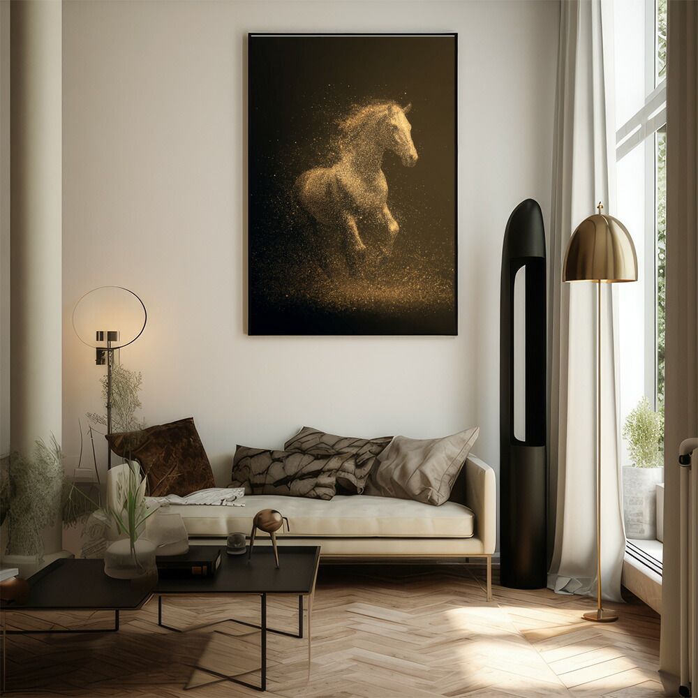 A1サイズ（約59x84cm）】【lm-poster-7792】【フレーム付き】馬 ホース