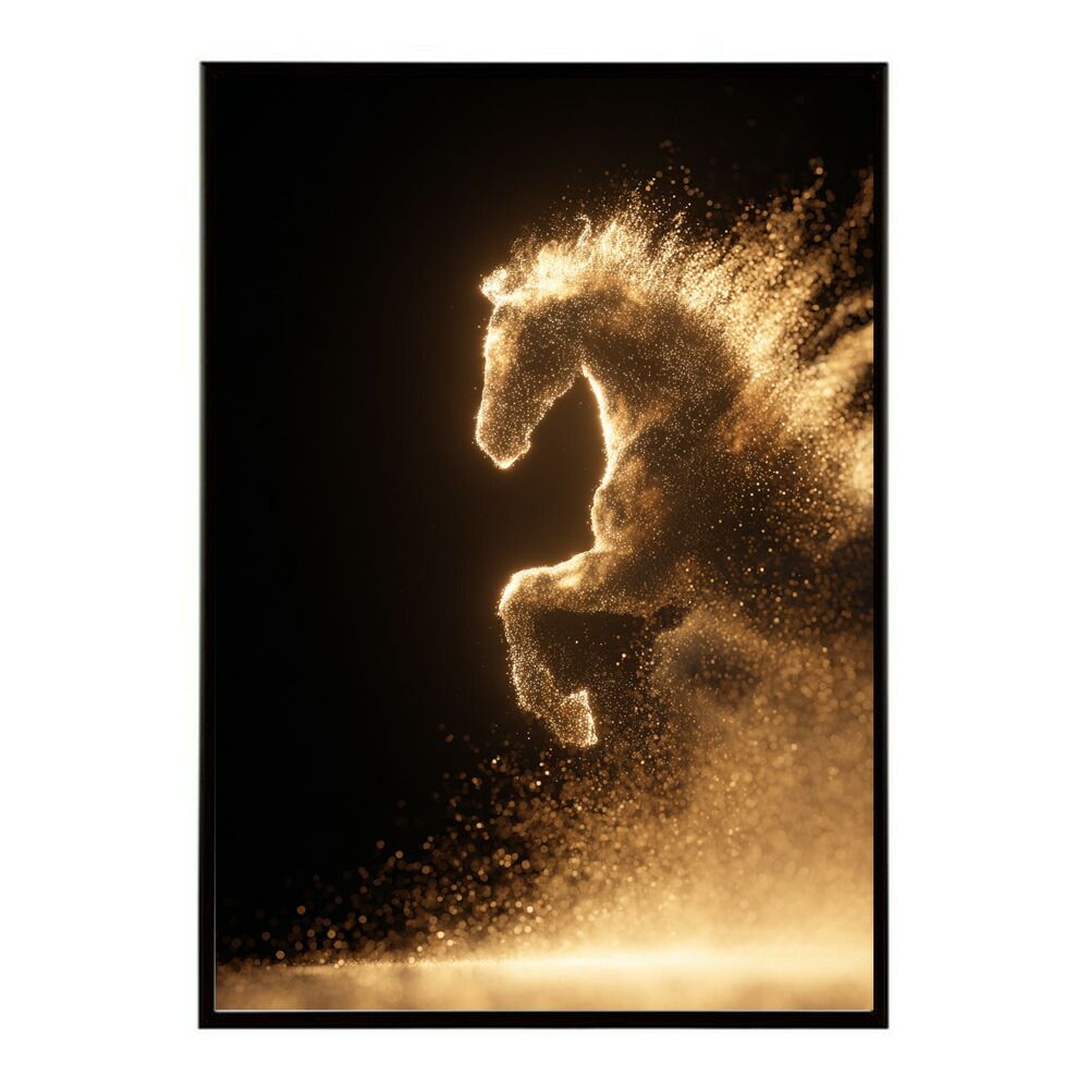 B3サイズ（約36x51cm）】【lm-poster-7795】【フレーム付き】馬 ホース