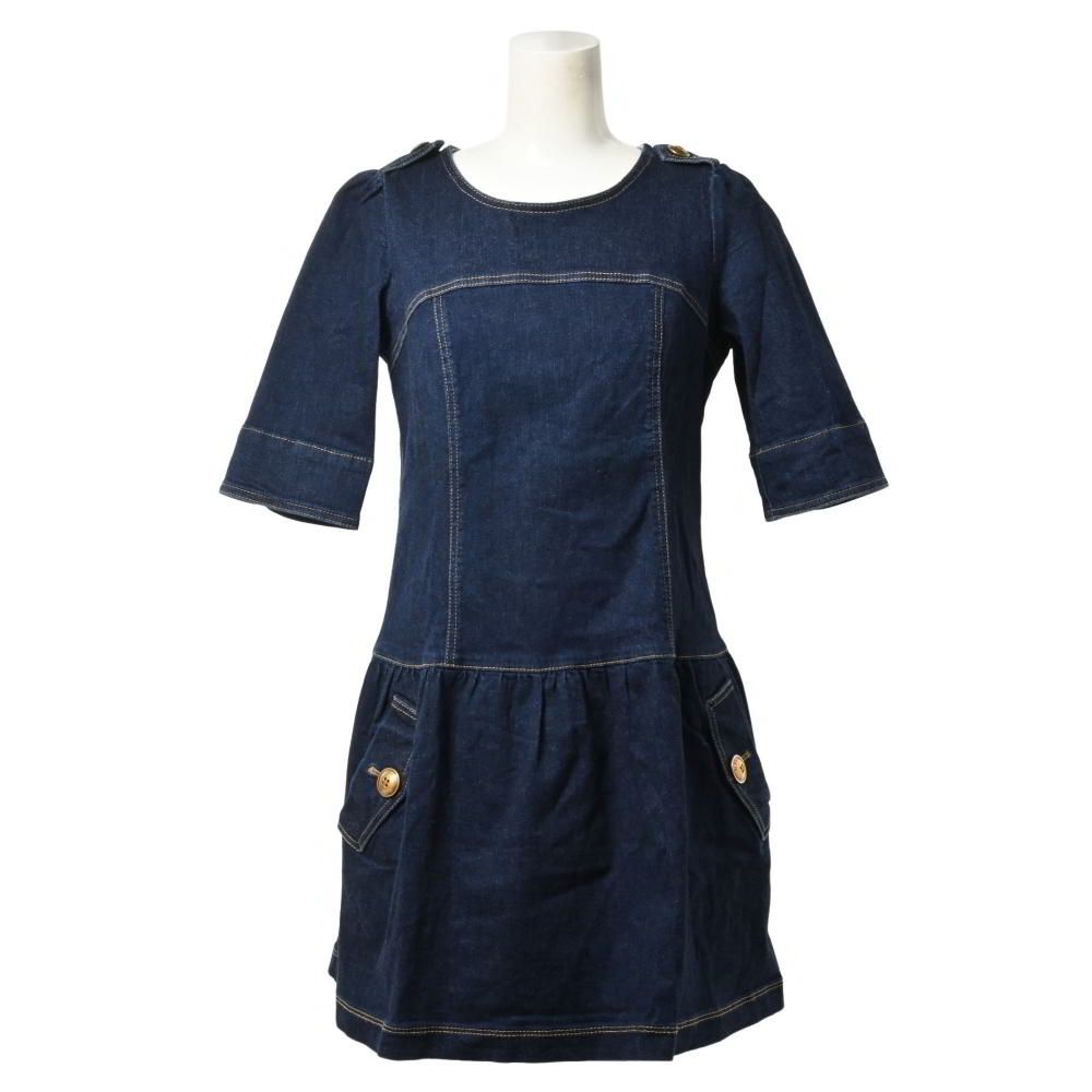 BURBERRY BLUE LABEL ストレッチ デニム ワンピース - メルカリ