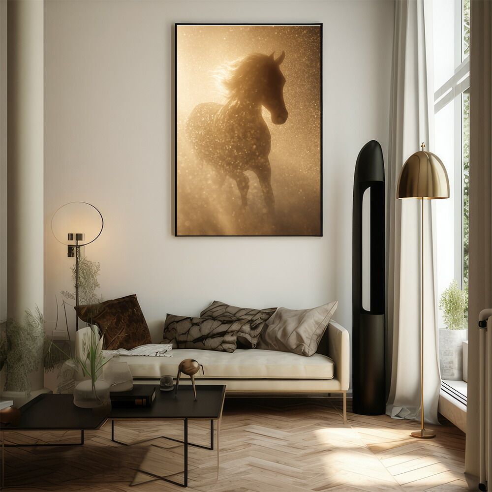 B1サイズ（約73x103cm）】【lm-poster-7802】【フレーム付き】馬