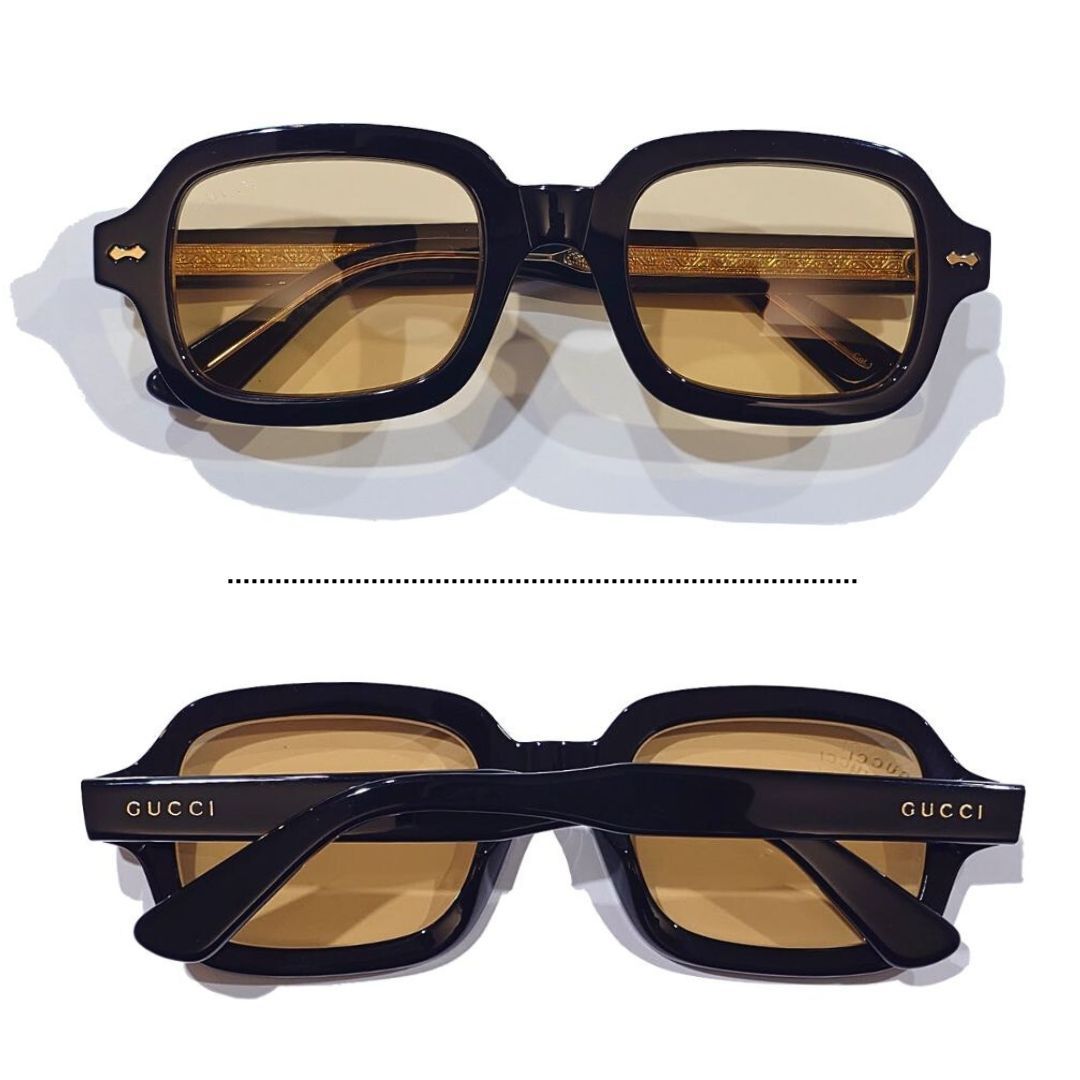 GUCCI グッチ サングラス メガネ フレーム ウェリントン ブラック 黒