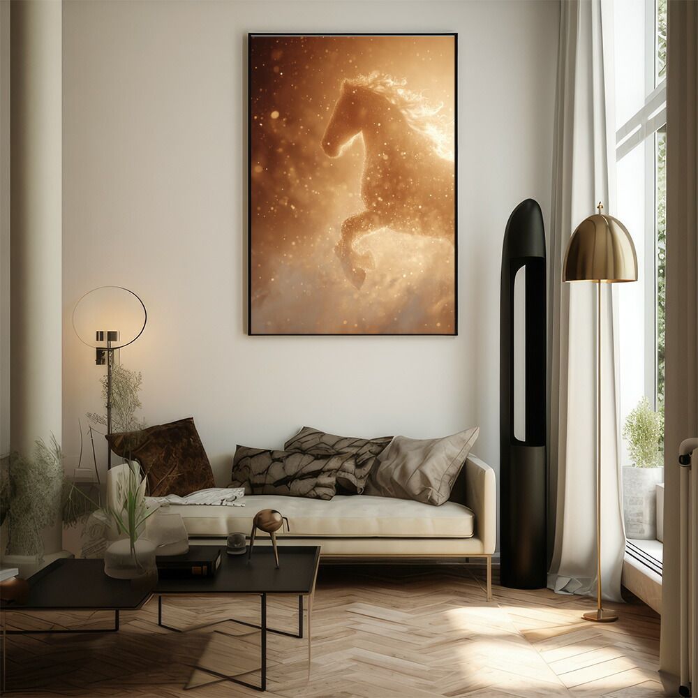 B1サイズ（約73x103cm）】【lm-poster-7812】【フレーム付き】馬