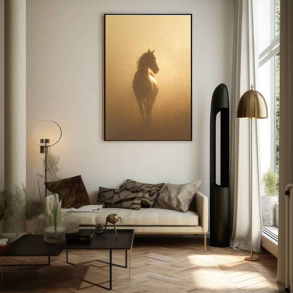 B1サイズ（約73x103cm）】【lm-poster-7831】【フレーム付き】馬