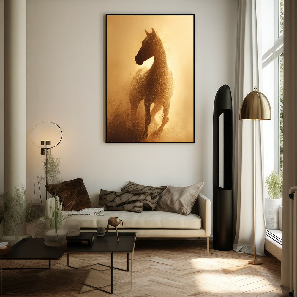 A1サイズ（約59x84cm）】【lm-poster-7834】【フレーム付き】馬 ホース