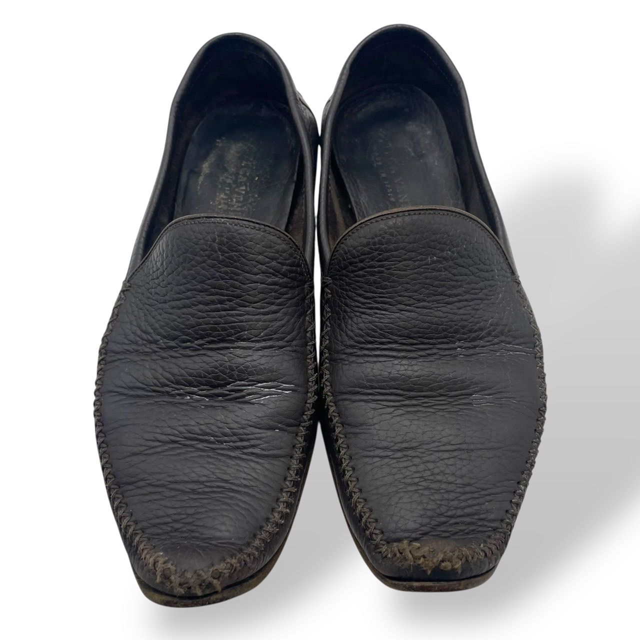 快適ドライブに！ 美品 ボッテガヴェネタ 靴 デッキ ローファー イントレ 茶 良品 BOTTEGA VENETA ボッテガヴェネタ ローファー フラットシューズ